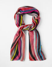 Retro Swirl Scarf in Recycled Polyester, , large