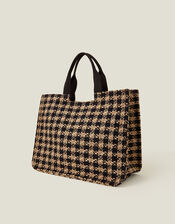 Large Houndstooth Handbag, , large