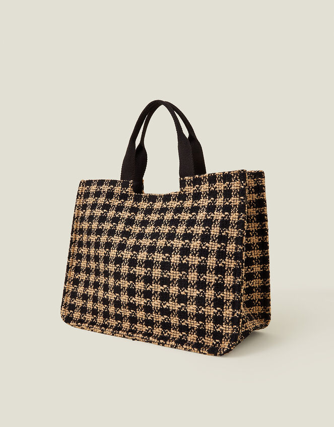 Large Houndstooth Handbag, , large