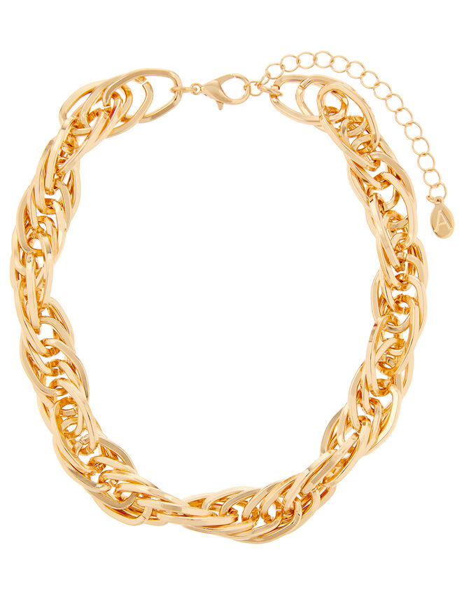 Chunky Chain Collar Necklace, , large