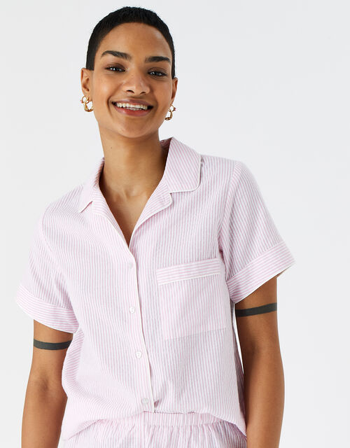 Stripe Seersucker Pyjama Set, Pink (PINK), large