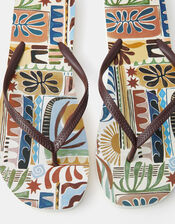 Collage Print Flip Flops, Multi (BRIGHTS MULTI), large