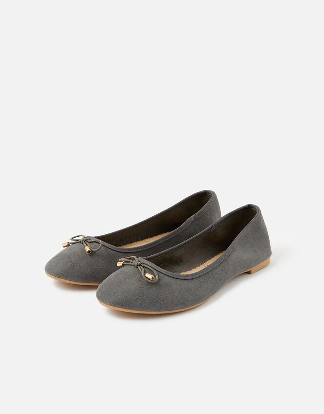 Sophia Bow Ballerina Flats, Grey (GREY), large
