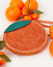 Orange Fruit Pouch Clutch Bag, , large