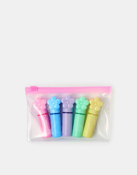 5-Pack Girls Mini Flower Highlighters, , large