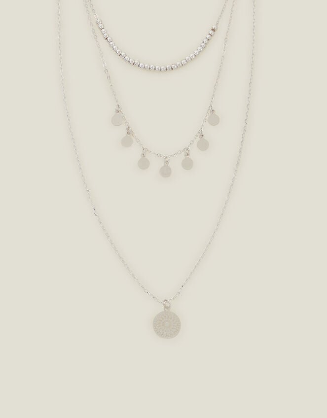Filigree Drop Detail Layered Necklace, , large