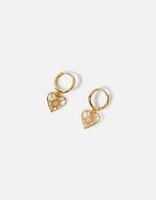 14ct Gold-Plated Power Stone Rose Quartz Earrings, , large
