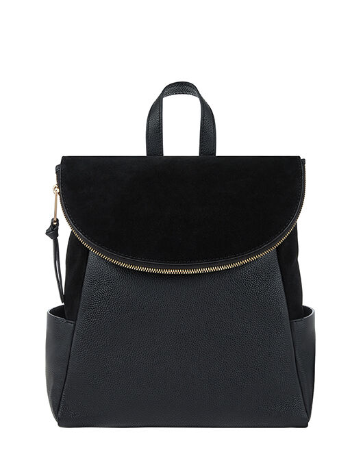 flap leather backpack