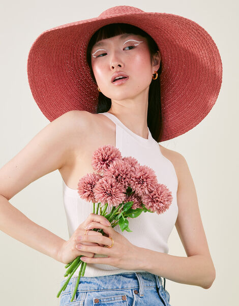 Straw Floppy Hat, , large