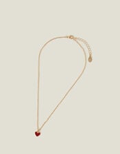 Enamel Heart Pendant Necklace, , large