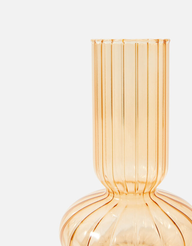 Linear Bulb Glass Vase, Orange (ORANGE), large