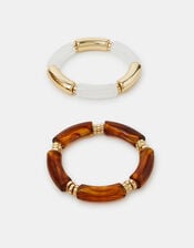 2-Pack Chunky Resin Stretch Bracelets, , large