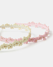 2-Pack Girls Flower Hairbands, , large