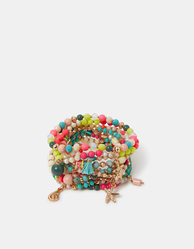 Sea Charm Beaded Stretch Bracelet Multipack, , large