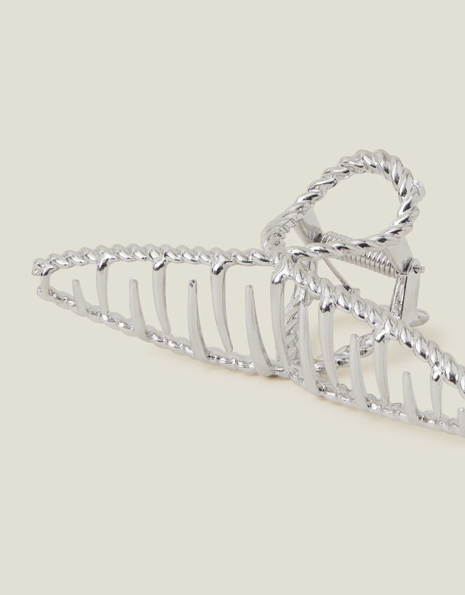 Twisted Metal Claw Clip, Silver (SILVER), large