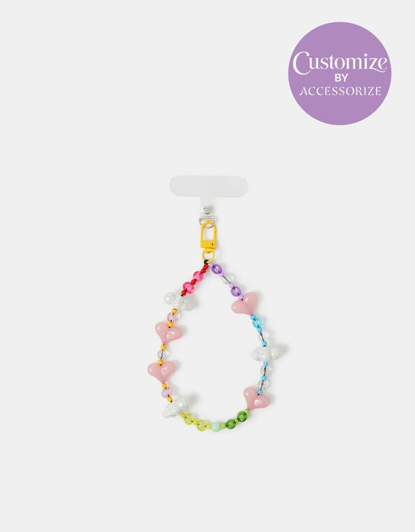 Heart Beaded Wrist Phone Strap, , large