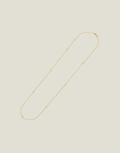 14ct Gold-Plated Pearl Station Necklace, , large