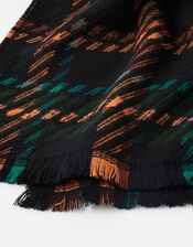 Zelda Check Blanket Scarf, , large