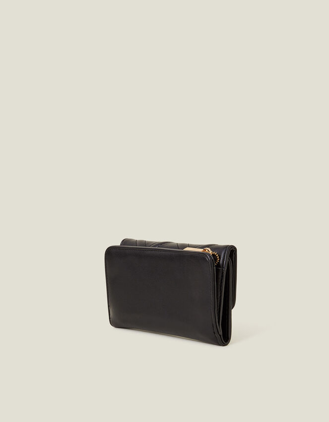 Diamond Quilted Purse, Black (BLACK), large