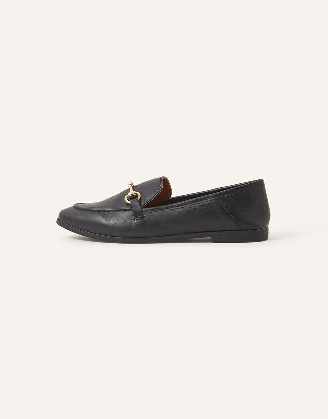 Metal Bar Loafers Black | Flat shoes | Accessorize UK