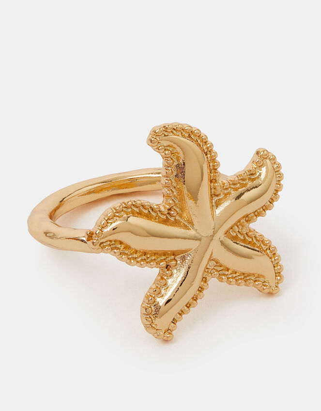 Starfish Ring Gold, Gold (GOLD), large