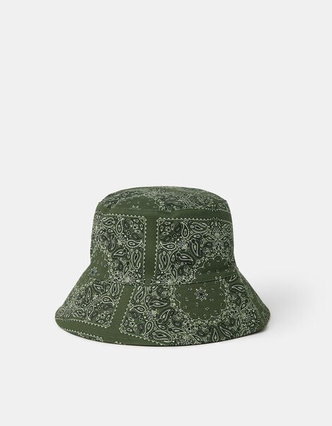 Reversible Bandana Print Bucket Hat, , large
