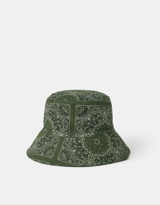 Reversible Bandana Print Bucket Hat, , large