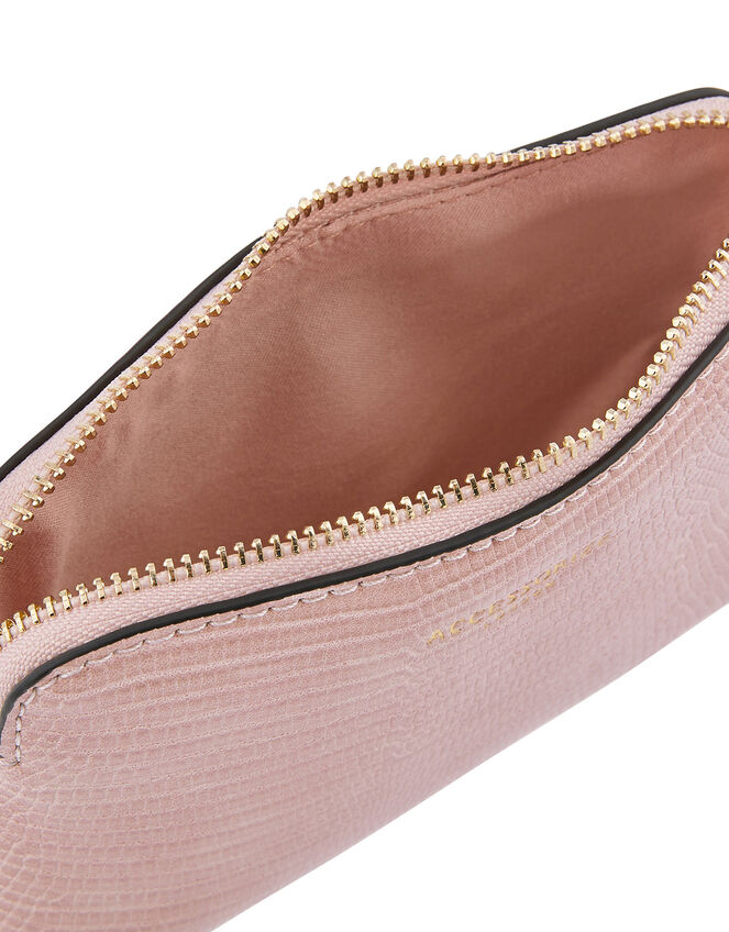Resin and Reptile Coin Purse, Pink (PINK), large