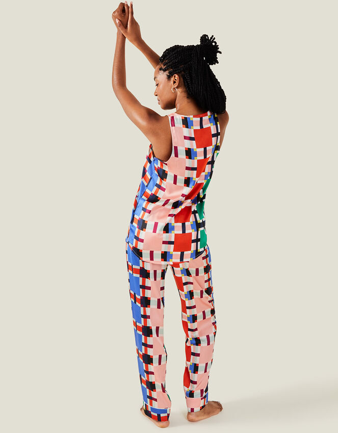 Geometric Vest Pyjama Set, Multi (BRIGHTS-MULTI), large