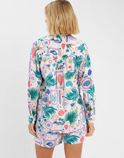 Postcard Print Shirt, Ivory (IVORY), large