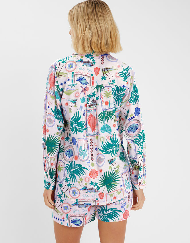Postcard Print Shirt, Ivory (IVORY), large