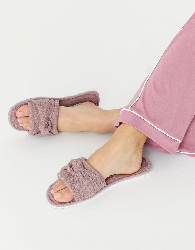 Waffle Twist Mules, Mink (MINK), large