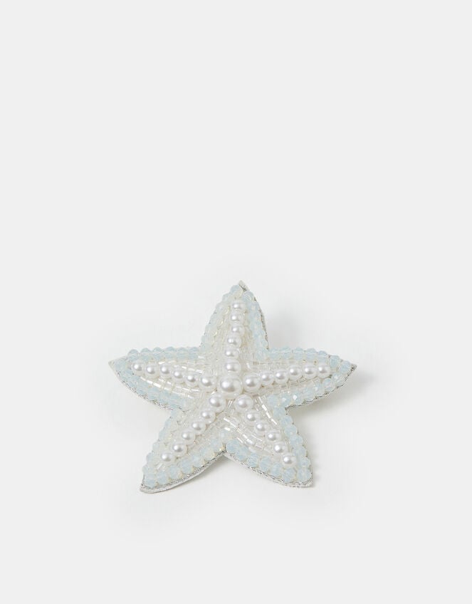 Beaded Starfish Barrette Hair Clip, , large