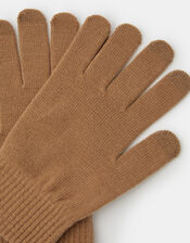 Stretch Touchscreen Gloves, Camel (CAMEL), large