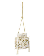Shell Embellished Mini Duffle Bag, , large