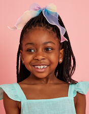 Girls Ombre Bow Barrette Hair Clip, , large