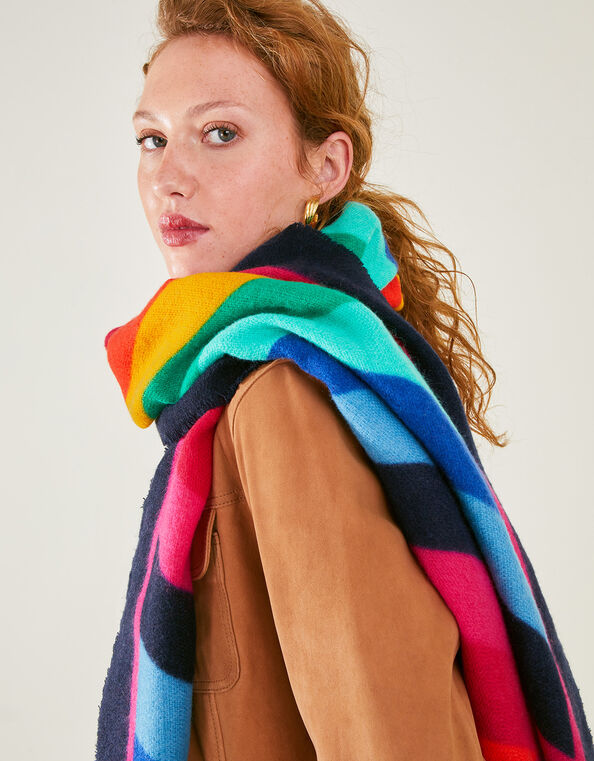 Rainbow Blanket Scarf, , large