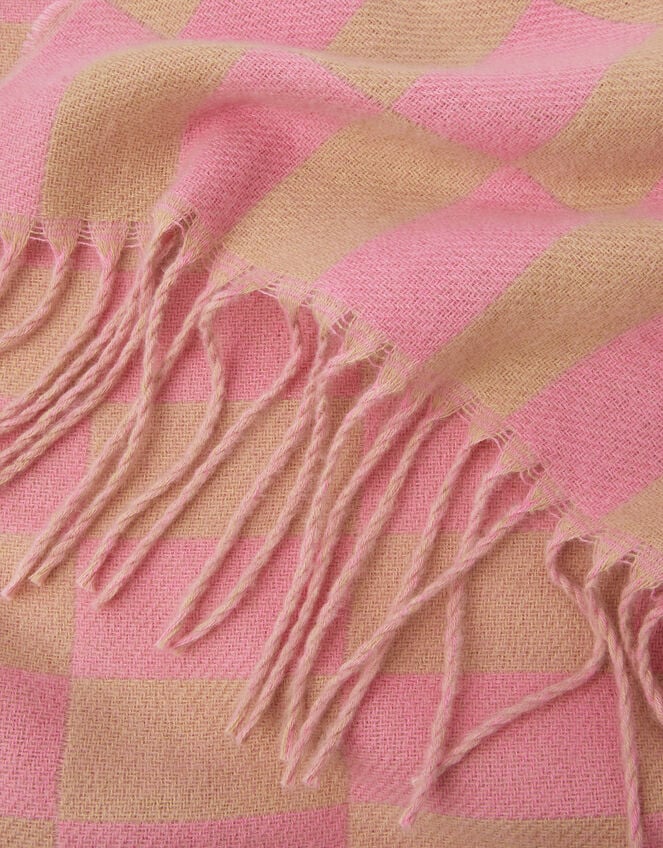 Checkerboard Blanket Scarf, , large