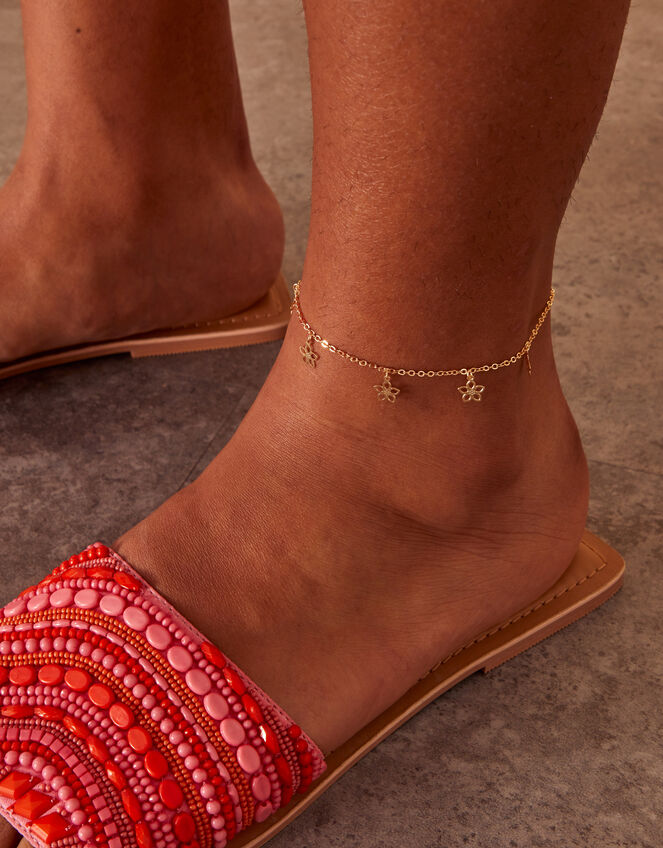 Flower Chain Anklets Set of Three, , large