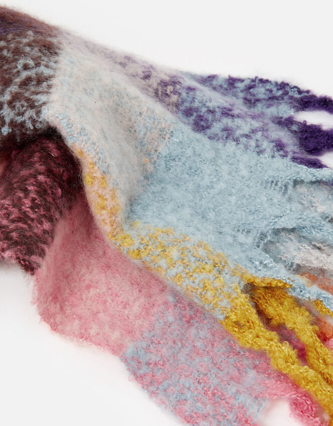 Birdy Fluffy Check Scarf, , large