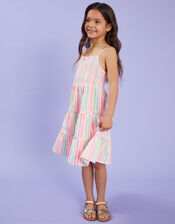 Girls Stripe Sun Dress, Multi (BRIGHTS MULTI), large