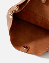 Chloe Leather Shoulder Bag , Tan (TAN), large