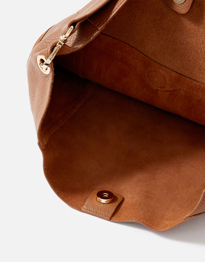 Chloe Leather Shoulder Bag , Tan (TAN), large