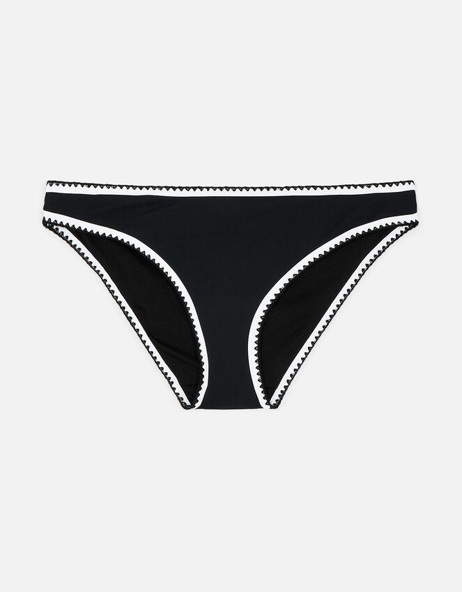 Blanket Stitch Bikini Bottoms, Black (BLACK WHITE), large