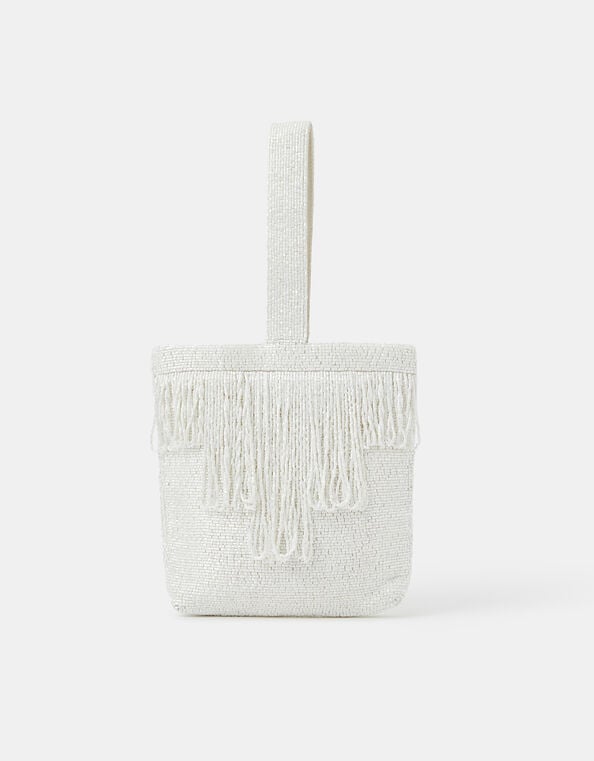 Bridal Beaded Fringe Bag, , large