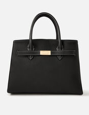 Contrast Stitch Handheld Bag, , large