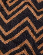 Geometric Print Blanket Scarf, , large