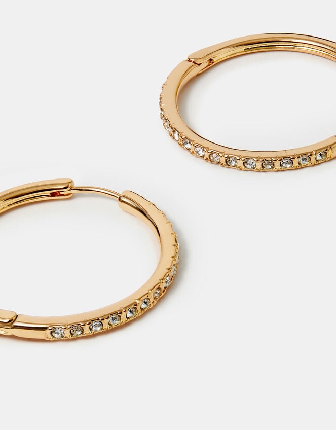 Diamant&eacute; Hoop Earrings, , large