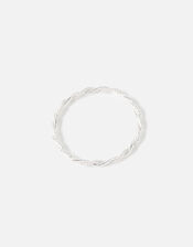 Sterling Silver Twisted Rope Ring, Silver (ST SILVER), large