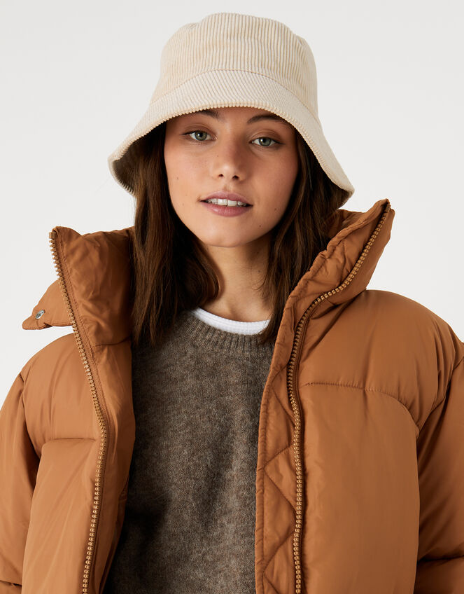 Cord Bucket Hat, Natural (NATURAL), large